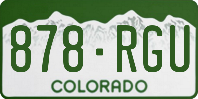 CO license plate 878RGU