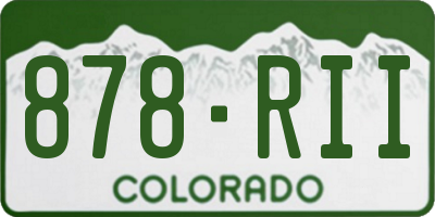 CO license plate 878RII
