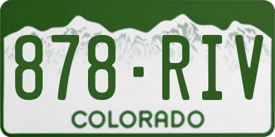 CO license plate 878RIV