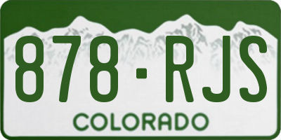 CO license plate 878RJS