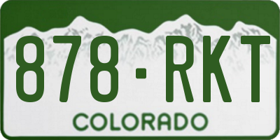 CO license plate 878RKT
