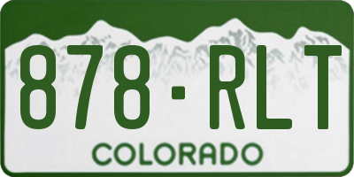 CO license plate 878RLT