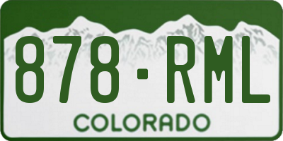 CO license plate 878RML