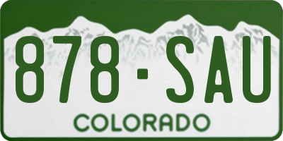 CO license plate 878SAU