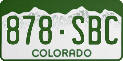 CO license plate 878SBC