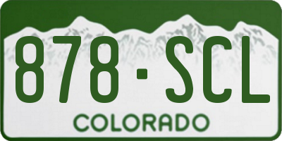 CO license plate 878SCL