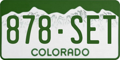 CO license plate 878SET