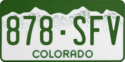 CO license plate 878SFV