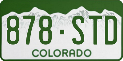 CO license plate 878STD
