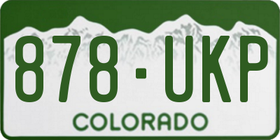 CO license plate 878UKP