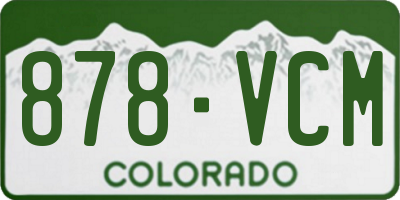 CO license plate 878VCM