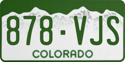 CO license plate 878VJS