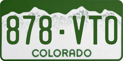 CO license plate 878VTO