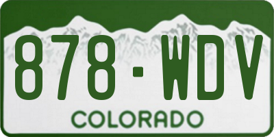 CO license plate 878WDV