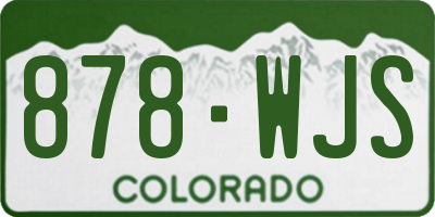 CO license plate 878WJS