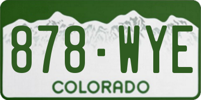 CO license plate 878WYE