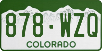 CO license plate 878WZQ