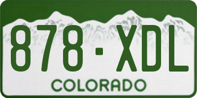 CO license plate 878XDL