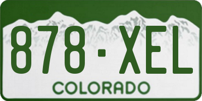 CO license plate 878XEL