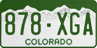 CO license plate 878XGA