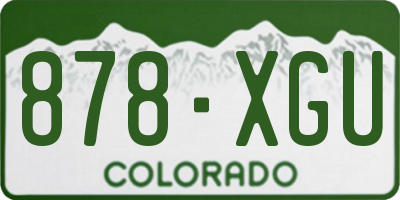 CO license plate 878XGU