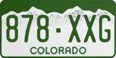 CO license plate 878XXG