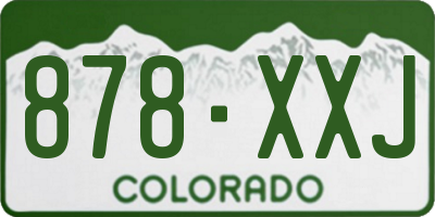 CO license plate 878XXJ