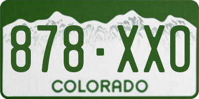 CO license plate 878XXO