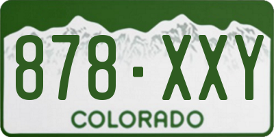 CO license plate 878XXY