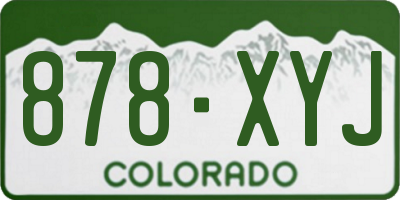 CO license plate 878XYJ