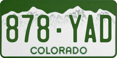 CO license plate 878YAD