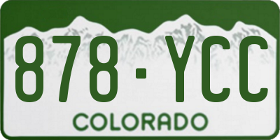 CO license plate 878YCC