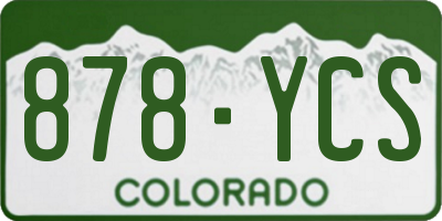 CO license plate 878YCS