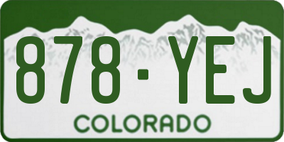 CO license plate 878YEJ
