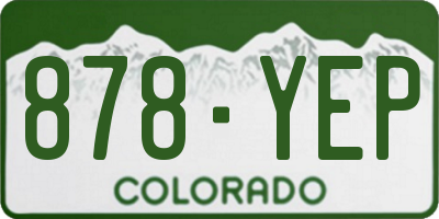 CO license plate 878YEP