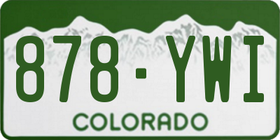 CO license plate 878YWI