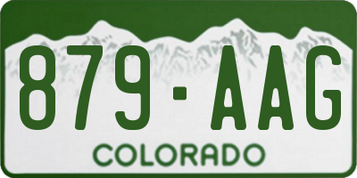 CO license plate 879AAG