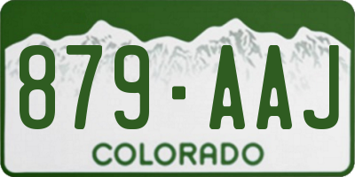 CO license plate 879AAJ