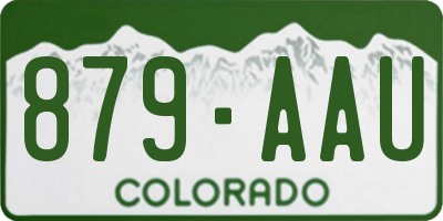 CO license plate 879AAU