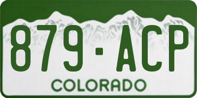 CO license plate 879ACP