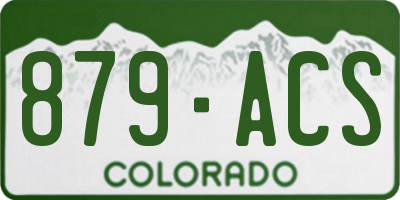 CO license plate 879ACS