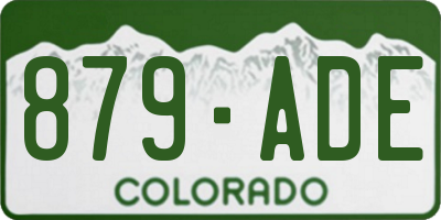 CO license plate 879ADE