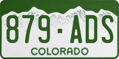 CO license plate 879ADS