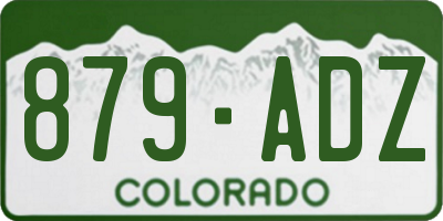 CO license plate 879ADZ