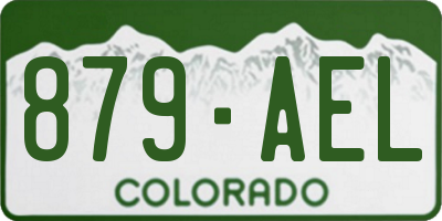 CO license plate 879AEL