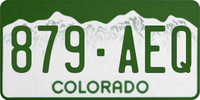 CO license plate 879AEQ