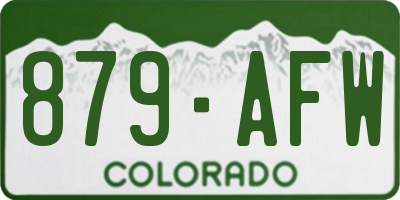 CO license plate 879AFW