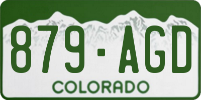 CO license plate 879AGD