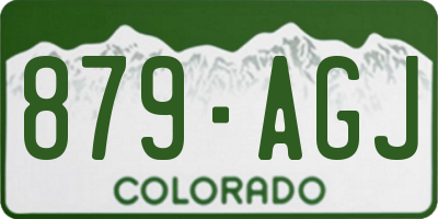 CO license plate 879AGJ