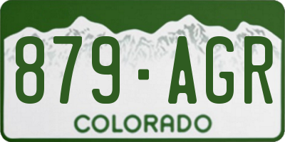 CO license plate 879AGR